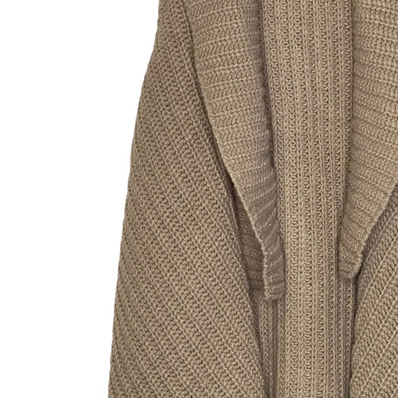 Ann Taylor Open Cardigan Sweater Size Small Tan Sleeveless Womens Wool Blend - Picture 4 of 5